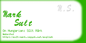 mark sult business card